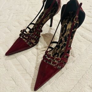 Dolce & Gabbana Deep Red Strappy Heels